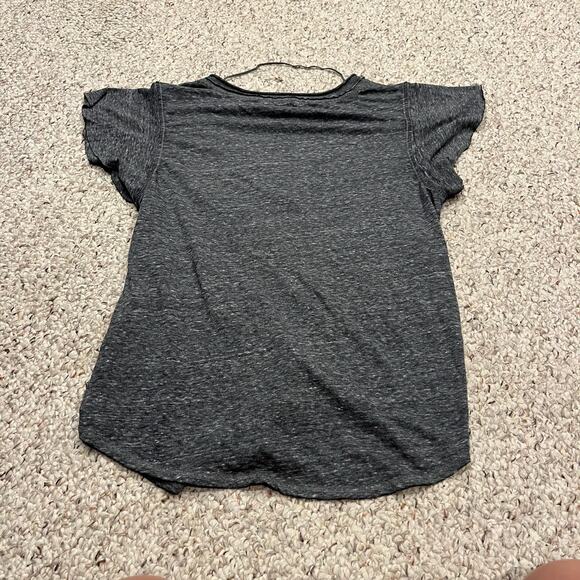 We the Free Effortless Short Sleeve Heather Gray Tee Sz L Casual Basic - Picture 6 of 6